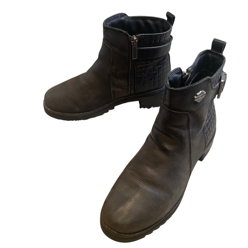 Harley-Davidson Moto Boots Sz 7.5 M Black Leather